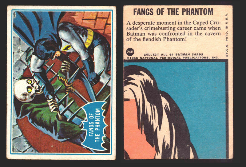 1966 Batman Puzzle B (Blue Bat) Vintage Trading Card You Pick Singles #1B-44B #24B  - TvMovieCards.com