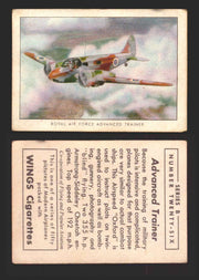 1940 Wings Cigarettes Modern Airplanes Series A B C You Pick Single Trading Card B #26 Royal Air Force Advanced Trainer - TvMovieCards.com