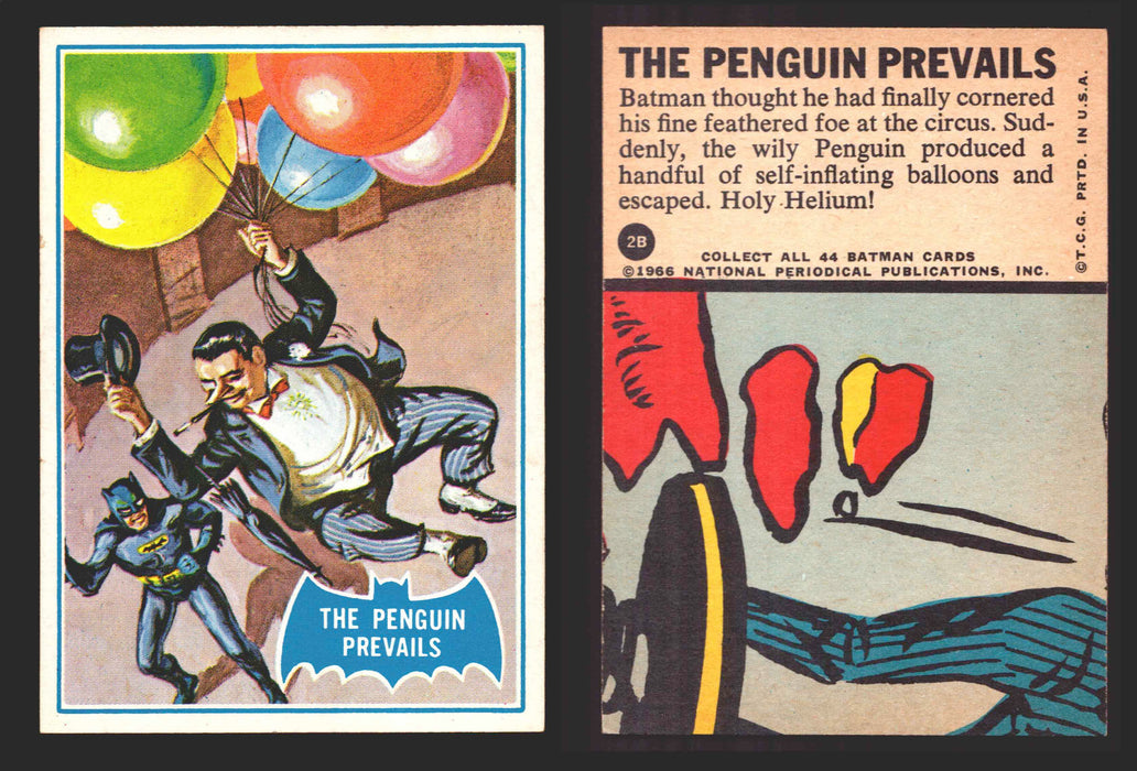 1966 Batman Puzzle B (Blue Bat) Vintage Trading Card You Pick Singles #1B-44B #2B  - TvMovieCards.com
