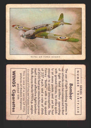 1940 Wings Cigarettes Modern Airplanes Series A B C You Pick Single Trading Card B #36 Royal Air Force Bomber - TvMovieCards.com