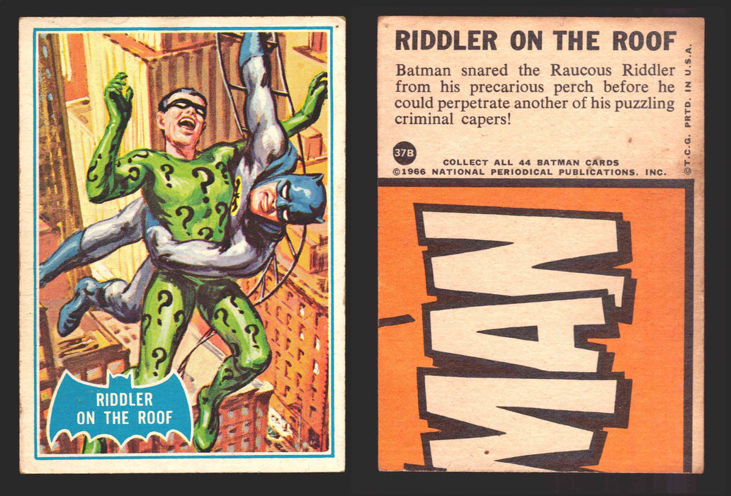1966 Batman Puzzle B (Blue Bat) Vintage Trading Card You Pick Singles #1B-44B #37B  - TvMovieCards.com