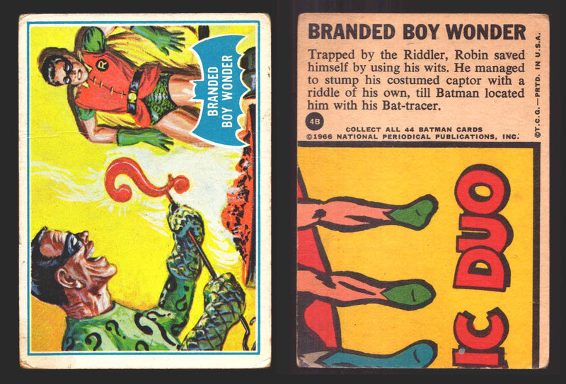 1966 Batman Puzzle B (Blue Bat) Vintage Trading Card You Pick Singles #1B-44B #4B  - TvMovieCards.com