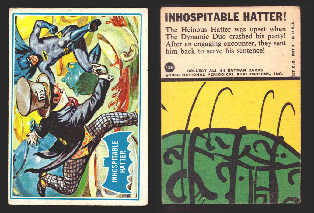 1966 Batman Puzzle B (Blue Bat) Vintage Trading Card You Pick Singles #1B-44B #42B  - TvMovieCards.com