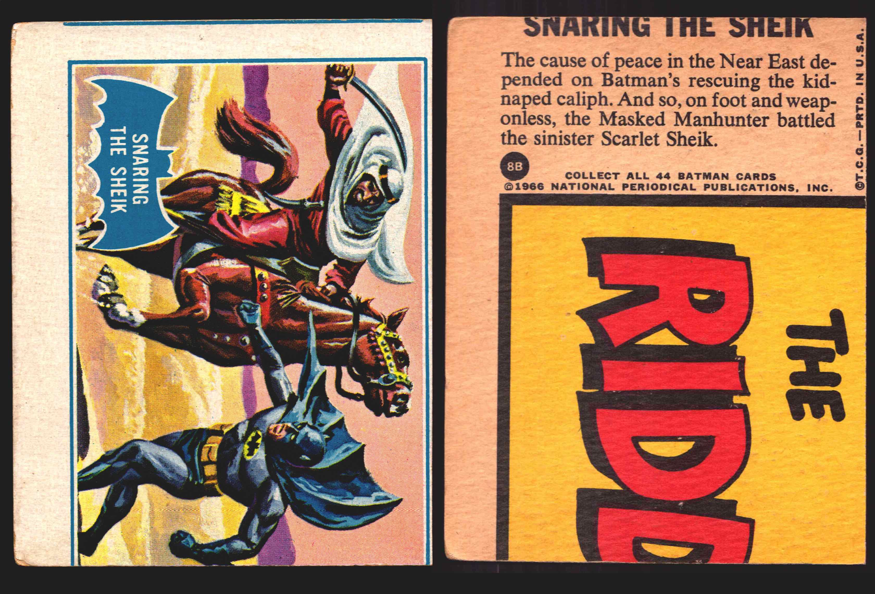 1966 Batman Puzzle B (Blue Bat) Vintage Trading Card You Pick
