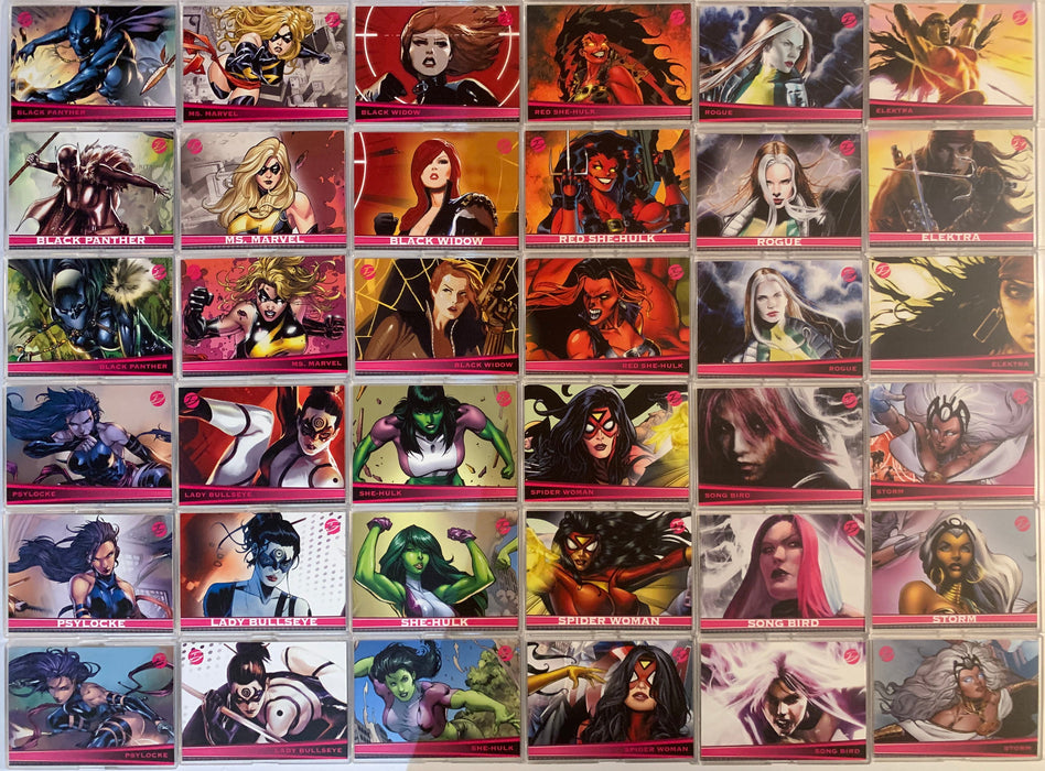 Marvel Dangerous Divas Series 1 Base Card Set 72 Cards   - TvMovieCards.com