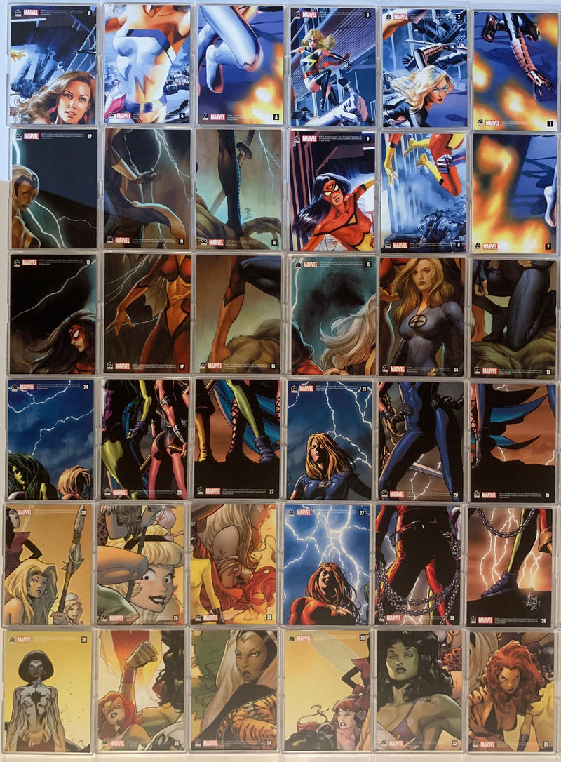 Marvel Dangerous Divas Series 1 Base Card Set 72 Cards   - TvMovieCards.com