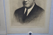 FDR Franklin D. Roosevelt Portrait with Signature Etching Print 1933 WM Stevens   - TvMovieCards.com