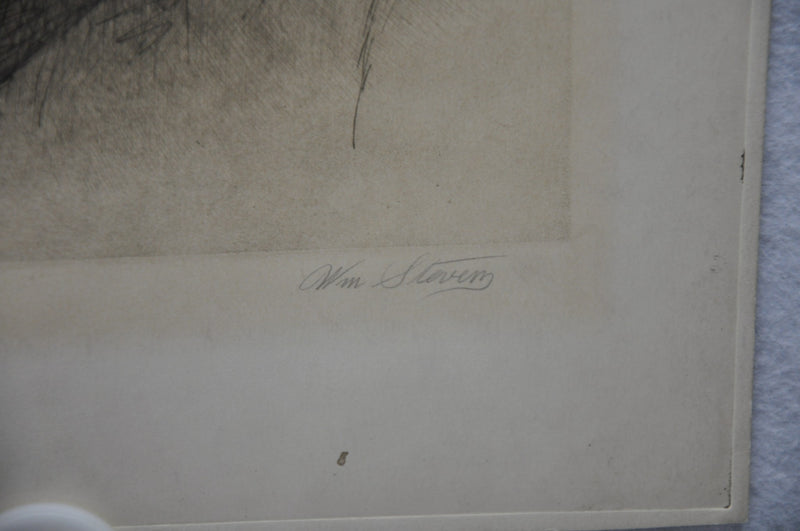 FDR Franklin D. Roosevelt Portrait with Signature Etching Print 1933 WM Stevens   - TvMovieCards.com