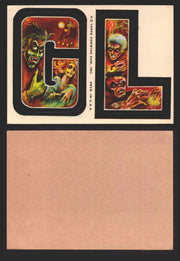 1973-74 Monster Initials Vintage Sticker Trading Cards You Pick Singles #1-#132 G L  - TvMovieCards.com