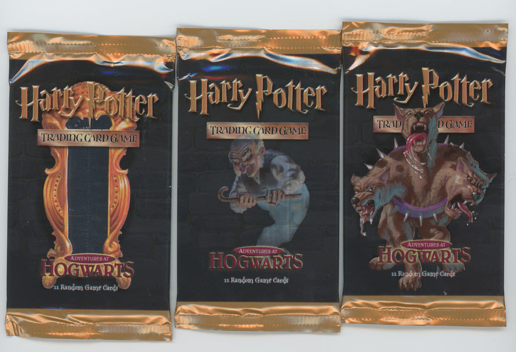 3 Harry Potter TCG WOTC Adventures at Hogwarts Sealed Packs Game Cards