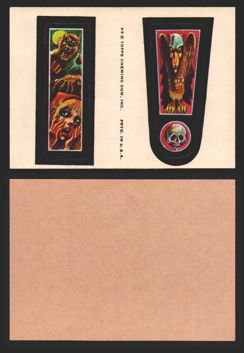 1973-74 Monster Initials Vintage Sticker Trading Cards You Pick Singles #1-#132 I !  - TvMovieCards.com