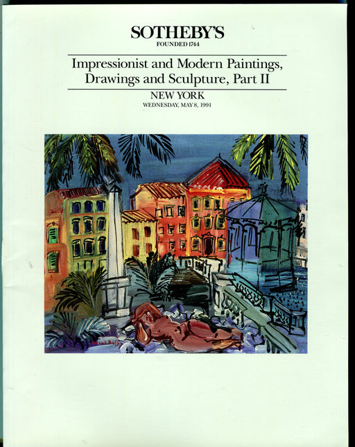 Sothebys Auction Catalog May 8 1991 Impressionist & Modern Paintings Part II   - TvMovieCards.com