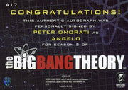 Big Bang Theory Season 5 Peter Onorati as Angelo Autograph Card A17   - TvMovieCards.com