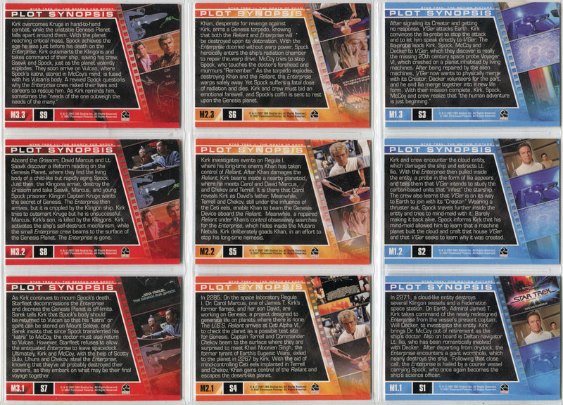 Star Trek Complete Movies 2007 Plot Synopses Chase Card Set S1 - S30 Rittenhouse - TvMovieCards.com