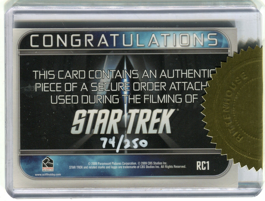 Star Trek The Movie 2009 RC1 Secure Order Attache 3-Case Relic Incentive Card   - TvMovieCards.com
