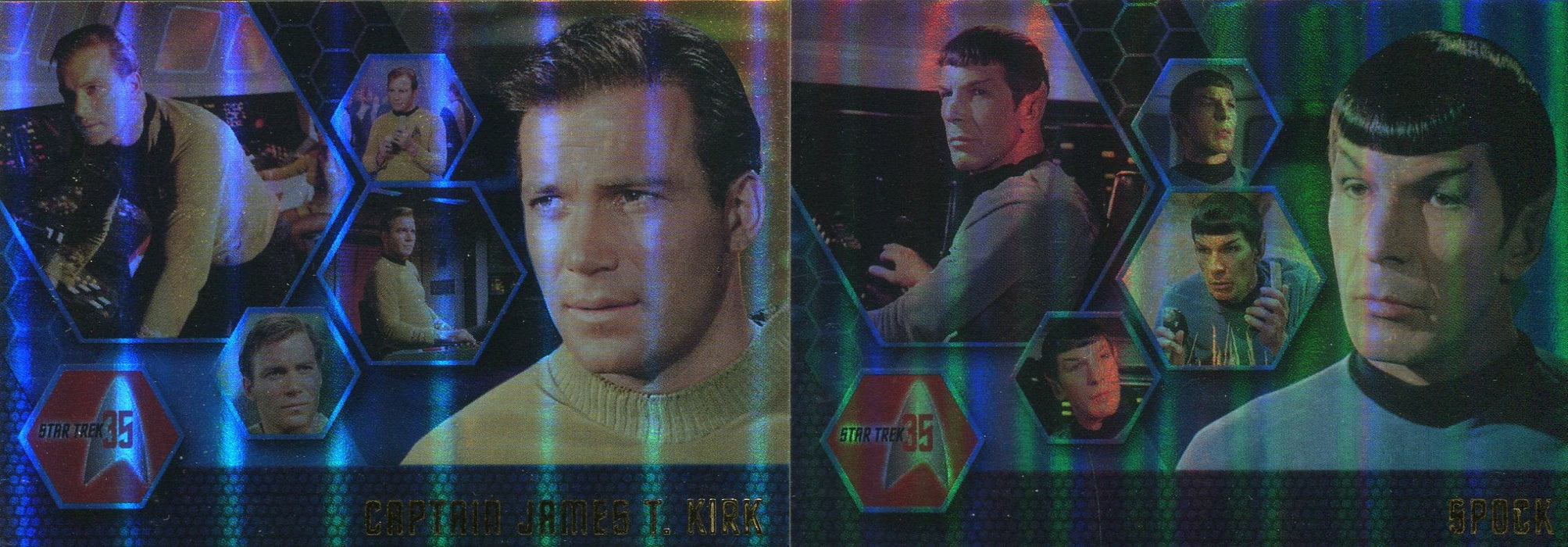 Star Trek 35th Anniversary HoloFEX Promo 2 Card Set P1 P2 Rittenhouse 2001   - TvMovieCards.com