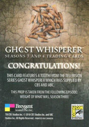 Ghost Whisperer Seasons 3 & 4 San Diego Comic Con Tooth Prop Card   - TvMovieCards.com