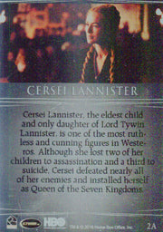 Game of Thrones Season 7 Metallic Case Topper Chase Card 2A   - TvMovieCards.com