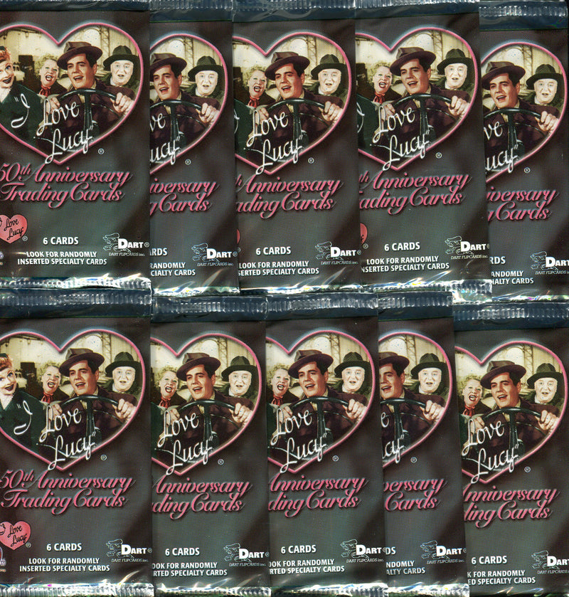 I Love Lucy 50th Anniversary Card Pack Lot 10 Sealed Packs Dart 2001 - TvMovieCards.com
