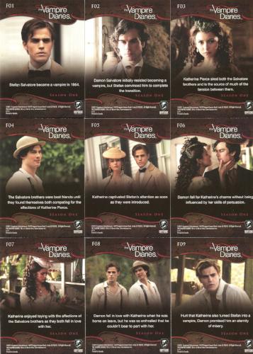 Vampire Diaries Season One Foil Chase Card Set 9 Cards   - TvMovieCards.com