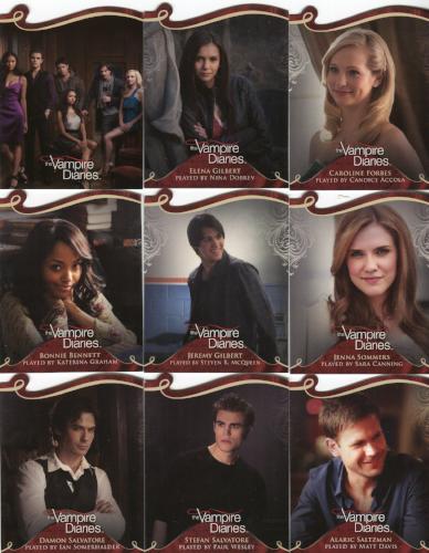 Vampire Diaries Season One Die Cut Chase Card Set 9 Cards   - TvMovieCards.com