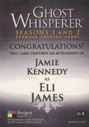 Ghost Whisperer Seasons 1 & 2 Jamie Kennedy as Eli James Autograph Card GA-5   - TvMovieCards.com