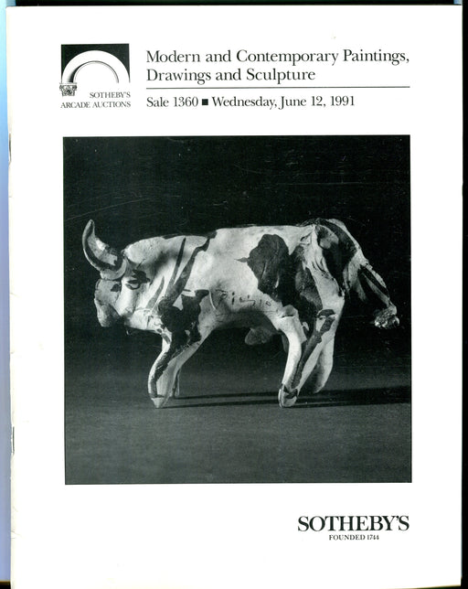 Sothebys Arcade Auction Catalog June 12 1991 Modern and Contemporary Paintings   - TvMovieCards.com