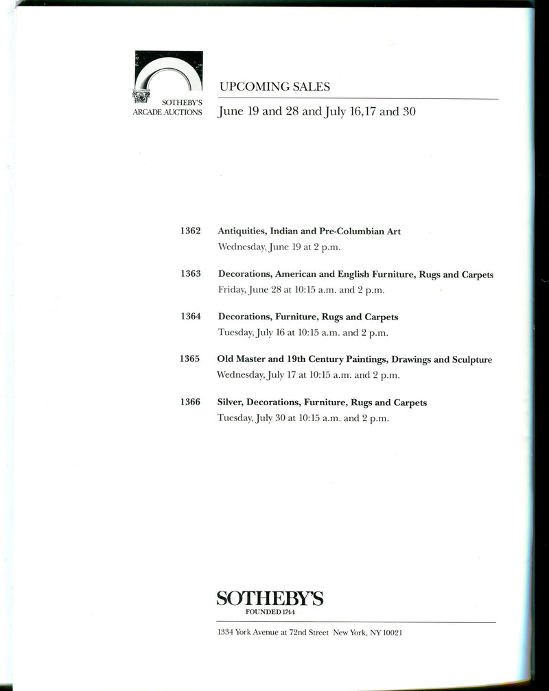 Sothebys Arcade Auction Catalog June 12 1991 Modern and Contemporary Paintings   - TvMovieCards.com