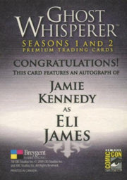Ghost Whisperer Seasons 1 & 2 Jamie Kennedy Eli James Comic Con Autograph Card   - TvMovieCards.com