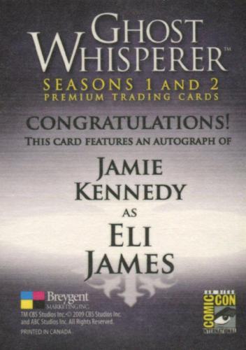 Ghost Whisperer Seasons 1 & 2 Jamie Kennedy Eli James Comic Con Autograph Card   - TvMovieCards.com