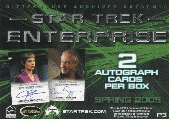 Star Trek Enterprise Season 4 Four Promo Card P3 Single Trading Card   - TvMovieCards.com