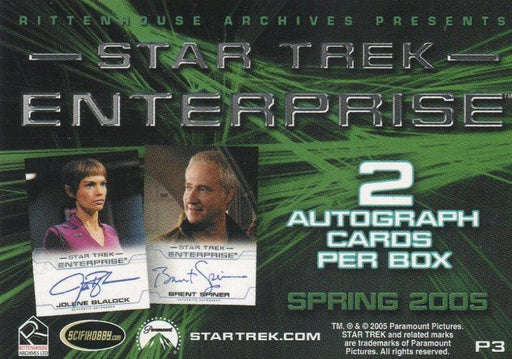 Star Trek Enterprise Season 4 Four Promo Card P3 Single Trading Card   - TvMovieCards.com