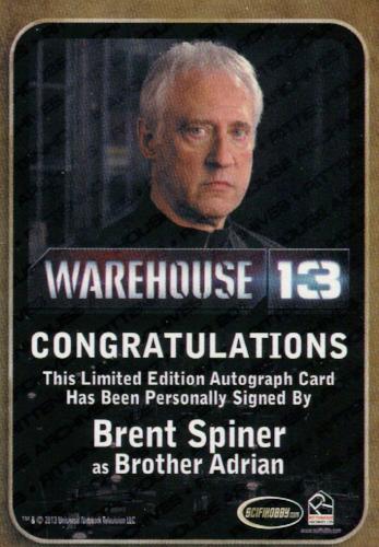 Warehouse 13 Premium Packs Season 4 Brent Spiner Brother Adrian Autograph Card   - TvMovieCards.com