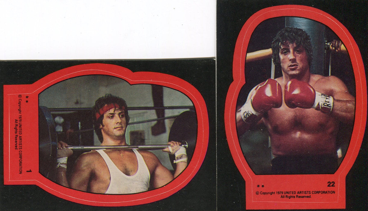 Rocky II Movie Vintage Sticker Card Set 22 Sticker Cards Topps 1979   - TvMovieCards.com