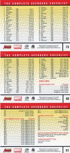 Avengers Complete 1963 to Present Base Card Set 81 Cards   - TvMovieCards.com