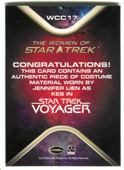The Women of Star Trek WCC17 Jennifer Lien as Kes Costume Card   - TvMovieCards.com