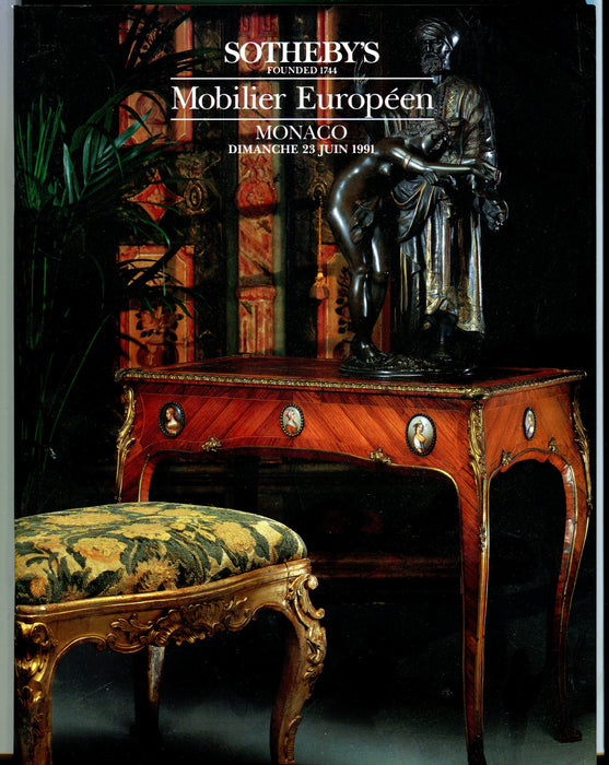 Sothebys Auction Catalog June 23 1991 Mobilier Europeen Manaco   - TvMovieCards.com
