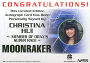 James Bond Archives Spectre Christina Hui Autograph Card A295   - TvMovieCards.com
