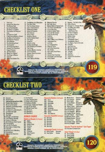 Hercules The Complete Journeys Base Card Set 120 Cards   - TvMovieCards.com
