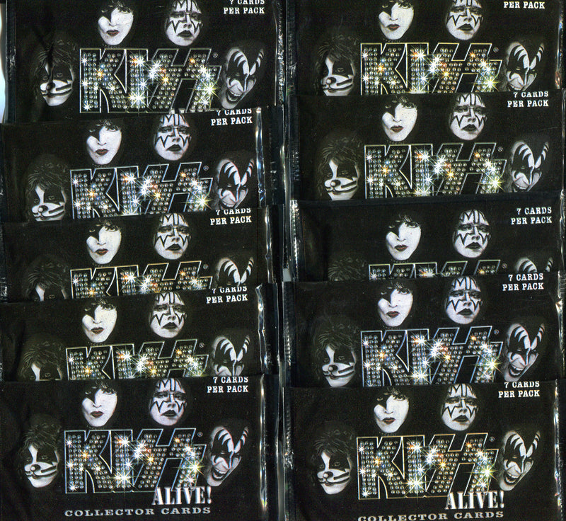 Kiss Alive Music Card Pack Lot 10 Sealed Packs NECA 2001   - TvMovieCards.com