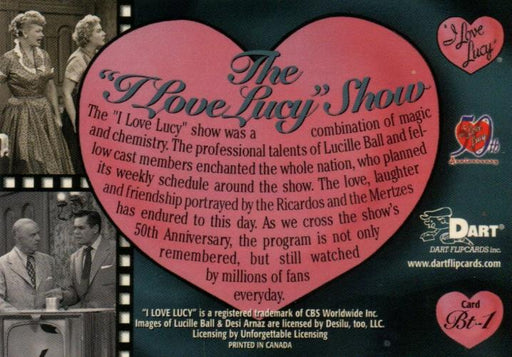 Lucy I Love Lucy 50th Anniversary Box Topper Chase Card BT-1   - TvMovieCards.com
