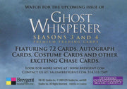 Ghost Whisperer Seasons 3 & 4 Philly Non Sports Card Show Promo Card   - TvMovieCards.com