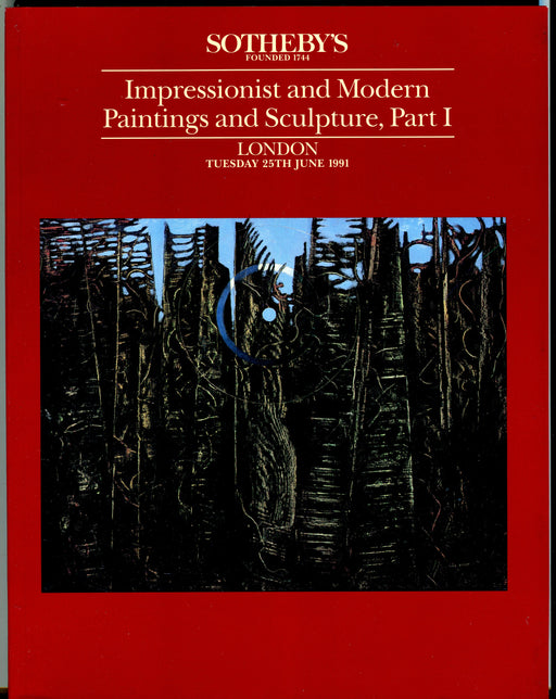 Sothebys Auction Catalog June 25 1991 Impressionist & Modern Paintings Part I   - TvMovieCards.com