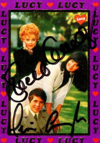 Lucy Moments & Memories Lucy & Desi Arnaz Jr. Double Autograph Card #9   - TvMovieCards.com