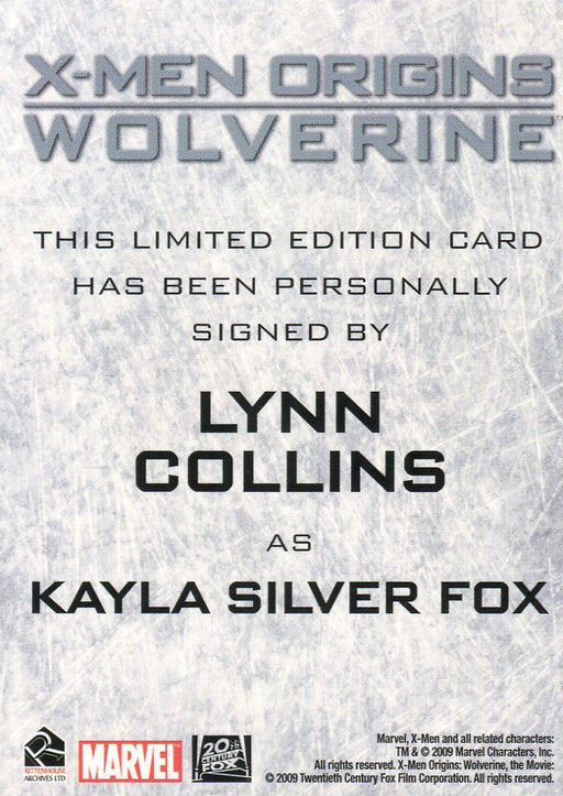 X-Men Origins: Wolverine Autograph Card Lynn Collins as Kayla Silver Fox   - TvMovieCards.com