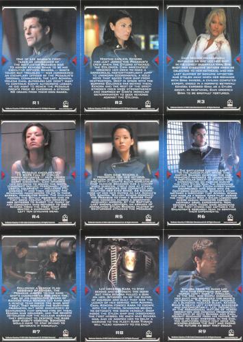 Battlestar Galactica Season Four Razor Chase Card Set 9 Cards R1 thru R9 2009 Ri - TvMovieCards.com