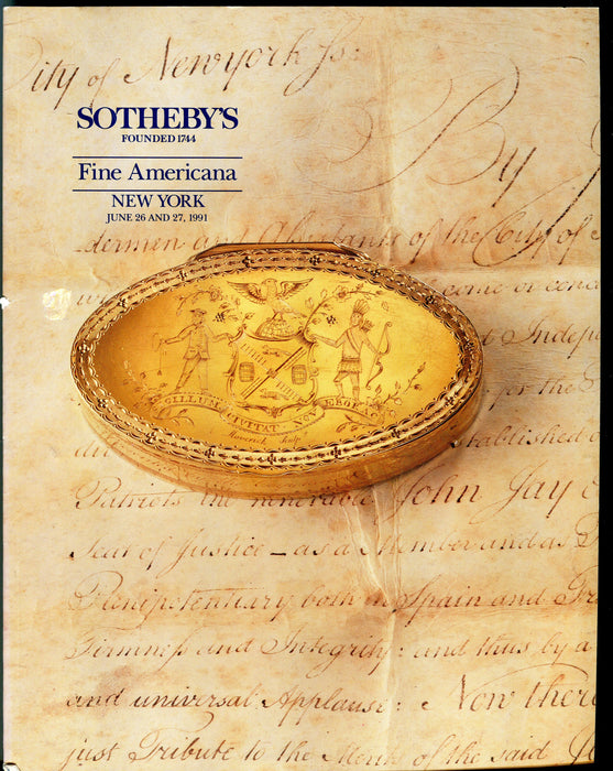 Sothebys Auction Catalog June 26 & 27 1991 Fine Americana Furniture & Folk Art   - TvMovieCards.com