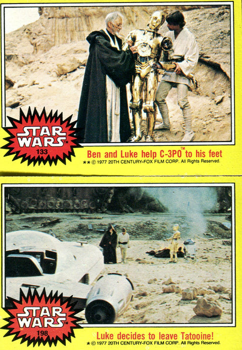 Star Wars Series 3 Yellow 1977 Vintage Card Set Cards #133-#198 Topps   - TvMovieCards.com