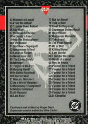Superman Doomsday The Death of Superman Base Card Set 100 Cards Skybox 1992   - TvMovieCards.com