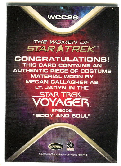 The Women of Star Trek WCC26  Megan Gallagher as Lt. Jaryn Costume Card   - TvMovieCards.com